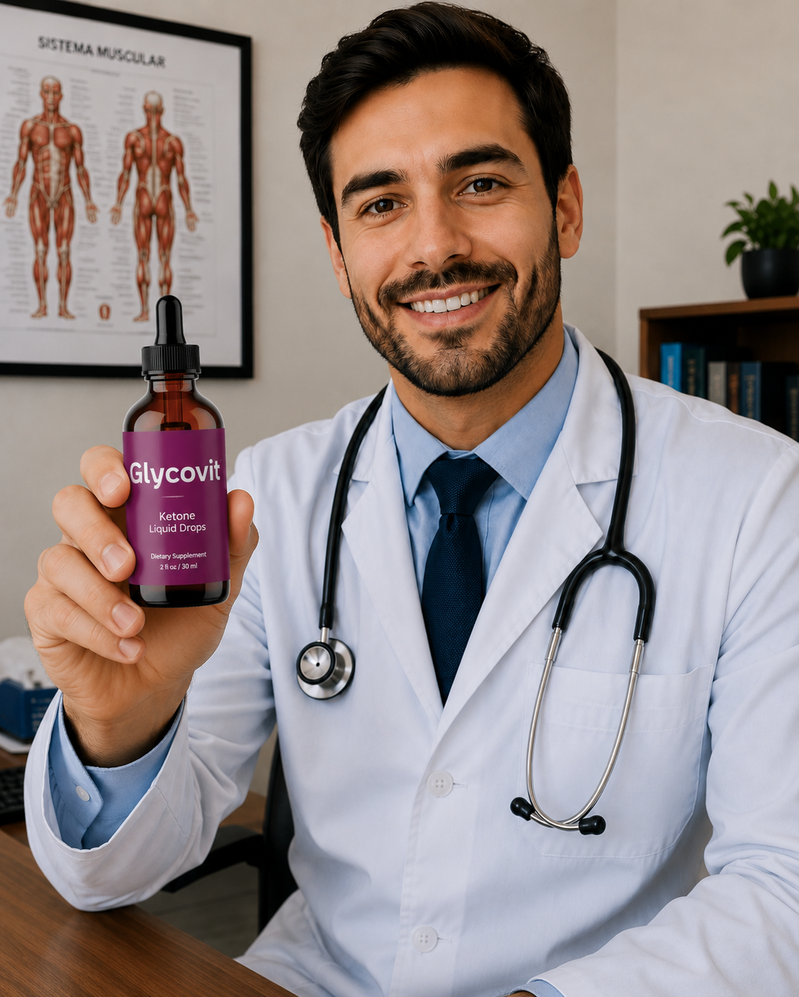 Medical specialist holding Glycovit
